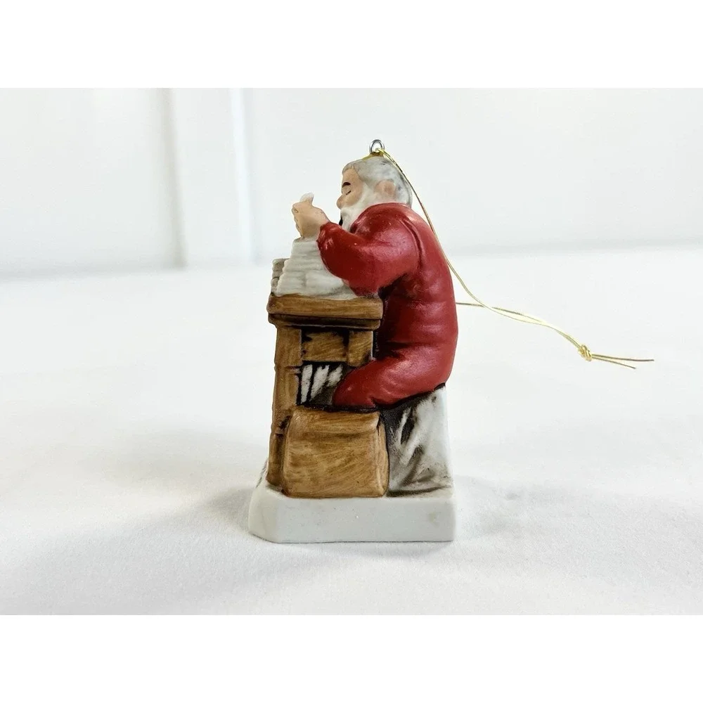 1981 Norman Rockwell Santas Good Boys Globe Christmas‎ Ornament Dave Grossman